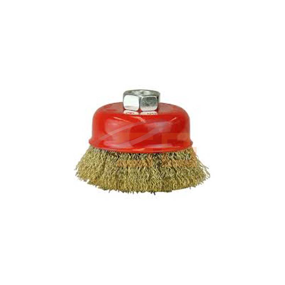 CUP BRUSH (CRIMPED) 75MMXM10X1.5 LION
