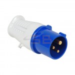UK INDUSTRIAL CONNECTOR, 3 PIN X 16 AMP, ( MALE)