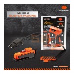 CORDLESS SCREWDRIVER 14PCS/SET 4.0V, PUMPKIN 50332