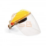 FACESHIELD MASK YELLOW HEADGEAR WITH CLEAR, VAULTEX MM2-F003