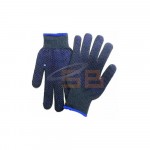 DOUBLE SIDE DOTTED COTTON GLOVES-BLUE, B20