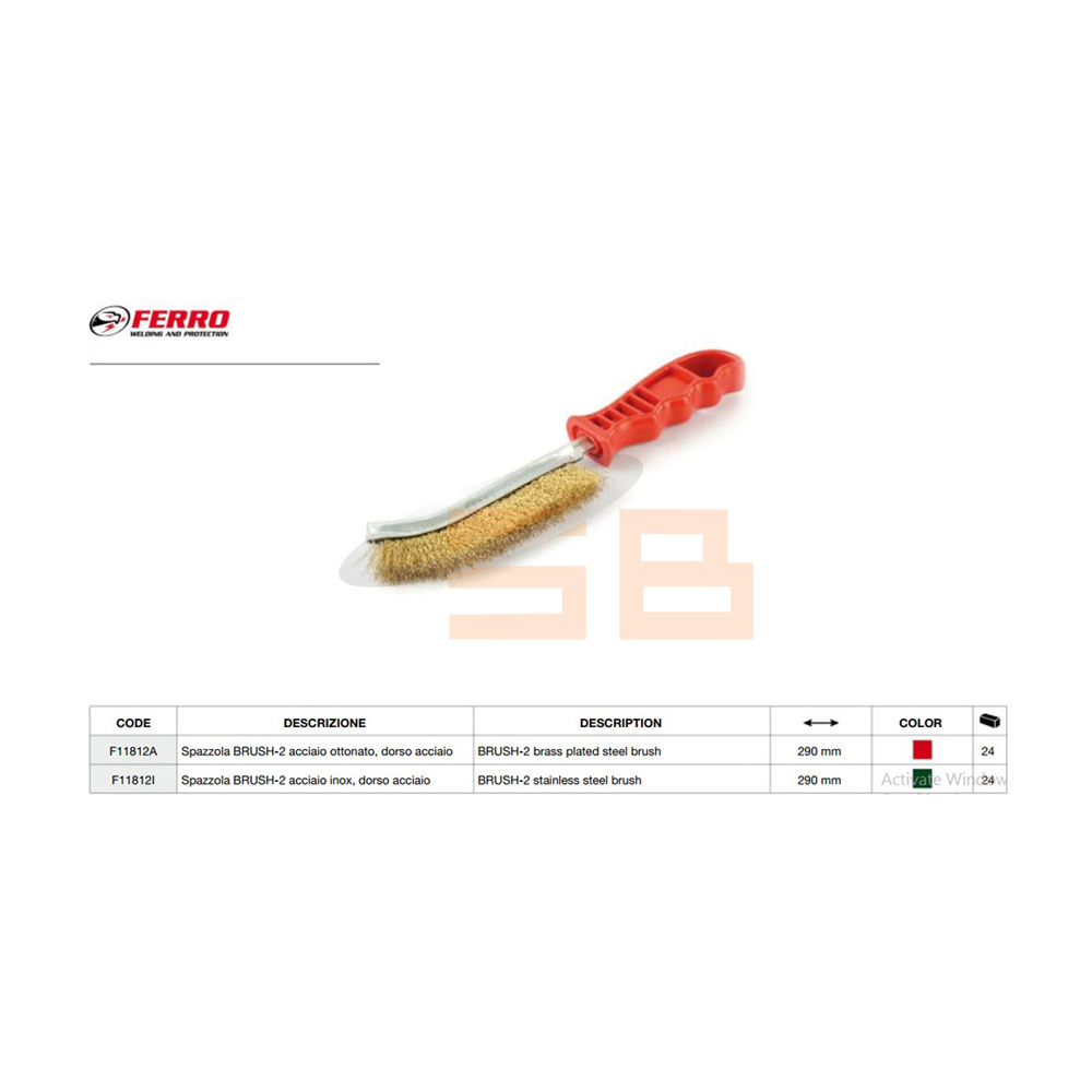 BRASS PLATED SS BRUSH, F11812A
